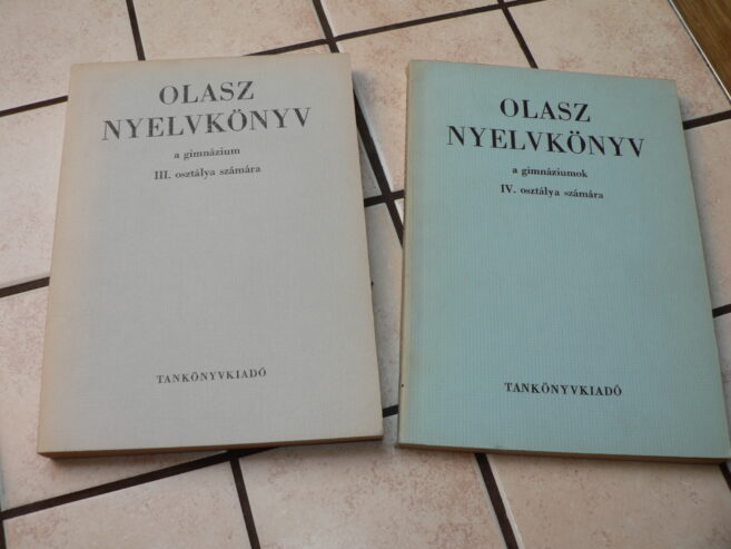 1970-es évekbeli Gimnáziumi olasz nyelvkönyvsorozat I-IV.