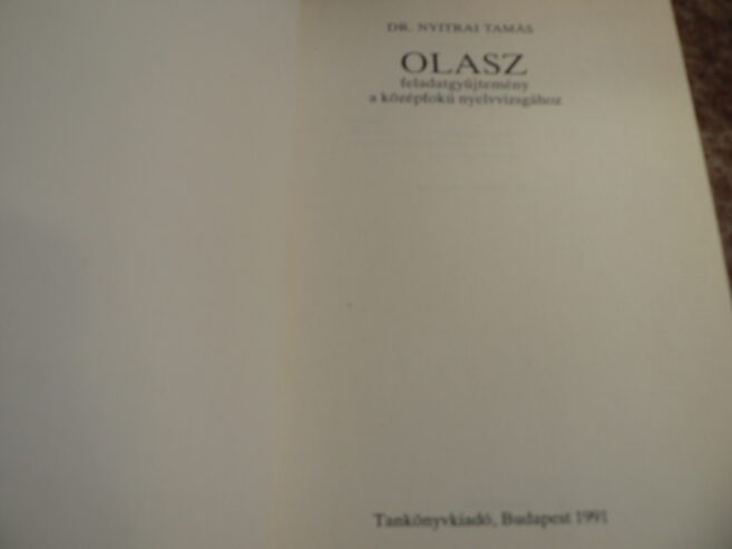 Olasz ​feladatgyűjtemény a középfokú nyelvvizsgához